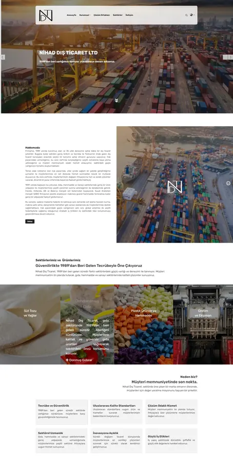 Hizmet firması hazır web sitesi örneği