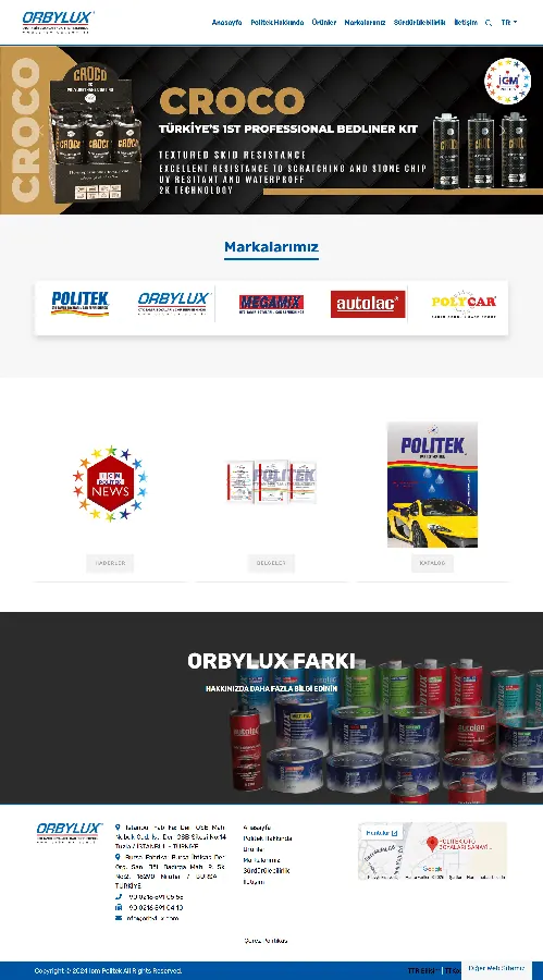 Modern kurumsal web sitesi tasarımı örneği